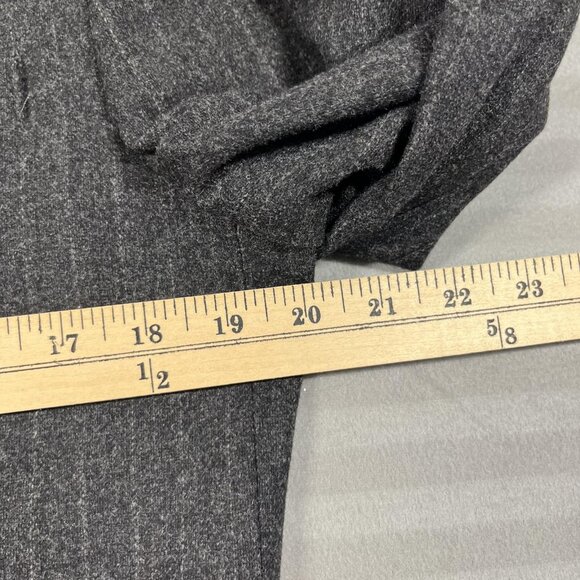 America Blazer Mens S Gray Pinstripe Wool Blend 3 Button Zip Insert Sport Coat - Picture 9 of 11